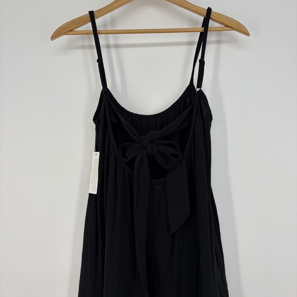 NWT $128 MSRP Sol Angeles Gauzy Maxi Dress Black XS/S Beach Travel Boho Staple - Picture 8 of 10